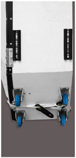 Alan Stevenson Variable Sized Double Bass and 'Cello Case Wheel Detail